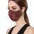 Anekaant   Ply Maroon & Gold Faux Silk Floral Printed Fabric Fashion Mask