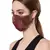 Anekaant   Ply Maroon & Gold Faux Silk Floral Printed Fabric Fashion Mask