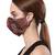 Anekaant   Ply Maroon & Gold Faux Silk Floral Printed Fabric Fashion Mask