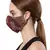 Anekaant   Ply Maroon & Gold Faux Silk Floral Printed Fabric Fashion Mask