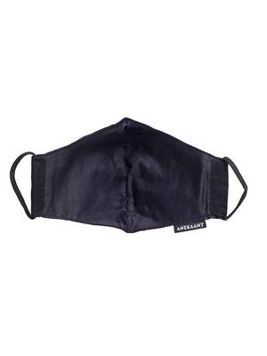   Ply Black & Multi Cotton Foliage Embroidered Fabric Fashion Mask 5