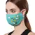 Anekaant   Ply Turquoise Blue & Multi Cotton Foliage Embroidered Fabric Fashion Mask