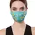 Anekaant   Ply Turquoise Blue & Multi Cotton Foliage Embroidered Fabric Fashion Mask