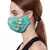 Anekaant   Ply Turquoise Blue & Multi Cotton Foliage Embroidered Fabric Fashion Mask