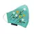 Anekaant   Ply Turquoise Blue & Multi Cotton Foliage Embroidered Fabric Fashion Mask