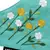 Anekaant   Ply Turquoise Blue & Multi Cotton Foliage Embroidered Fabric Fashion Mask
