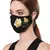 Anekaant   Ply Black & Yellow Cotton Floral Embroidered Fabric Fashion Mask