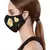 Anekaant   Ply Black & Yellow Cotton Floral Embroidered Fabric Fashion Mask
