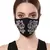 Anekaant   Ply Black & Silver Cotton Foliage Embroidered Fabric Fashion Mask
