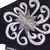 Anekaant   Ply Black & Silver Cotton Foliage Embroidered Fabric Fashion Mask