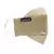Anekaant   Ply Gold Faux Silk Foliage Embellished Fabric Fashion Mask