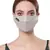 Anekaant   Ply Silver Faux Silk Foliage Embellished Fabric Fashion Mask