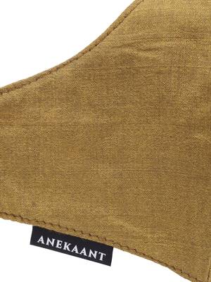 Anekaant   Ply Green Faux Silk Solid Shimmer Fabric Fashion Mask 6