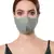 Anekaant   Ply Grey Faux Silk Solid Shimmer Fabric Fashion Mask