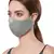 Anekaant   Ply Grey Faux Silk Solid Shimmer Fabric Fashion Mask
