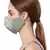 Anekaant   Ply Grey Faux Silk Solid Shimmer Fabric Fashion Mask