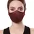 Anekaant   Ply Maroon Faux Silk Solid Shimmer Fabric Fashion Mask