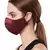 Anekaant   Ply Maroon Faux Silk Solid Shimmer Fabric Fashion Mask