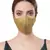 Anekaant   Ply Mehandi Green Faux Silk Solid Shimmer Fabric Fashion Mask