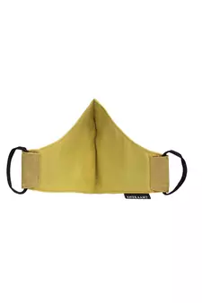   Ply Mehandi Green Faux Silk Solid Shimmer Fabric Fashion Mask