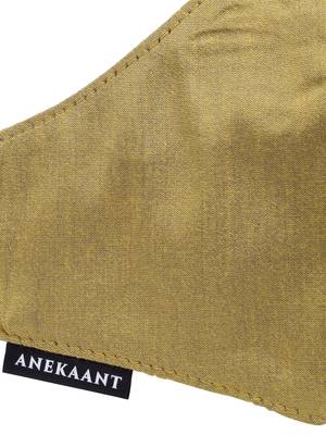   Ply Mehandi Green Faux Silk Solid Shimmer Fabric Fashion Mask 6