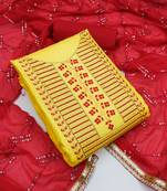 Yellow sequins cotton salwar