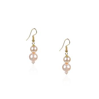 Classic Gold Plated Layered Chain With Pearls Necklace Set With Matching Earrings For Women & Girls 3