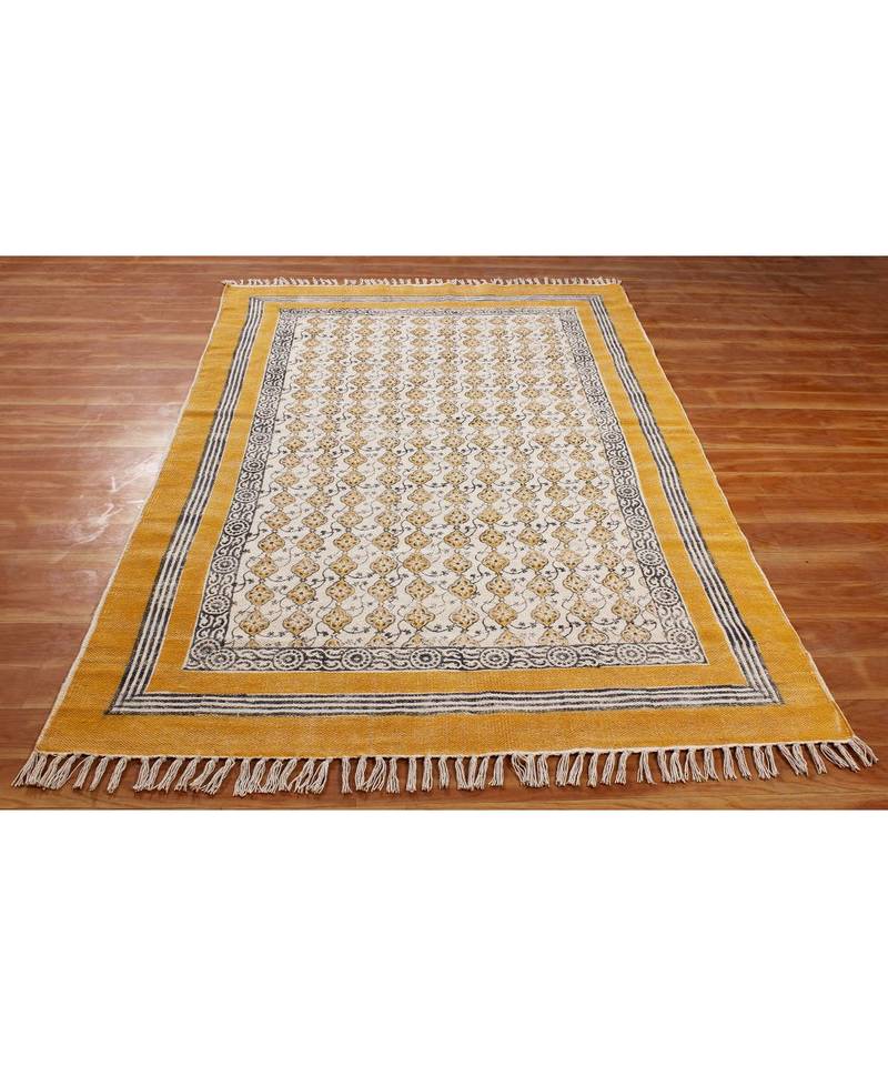 2.6 x8RunnerFeet Indian  Block Printed Cotton  Bohomian s Area Rugs   Corridor Decor Carpet Throw Rug 
