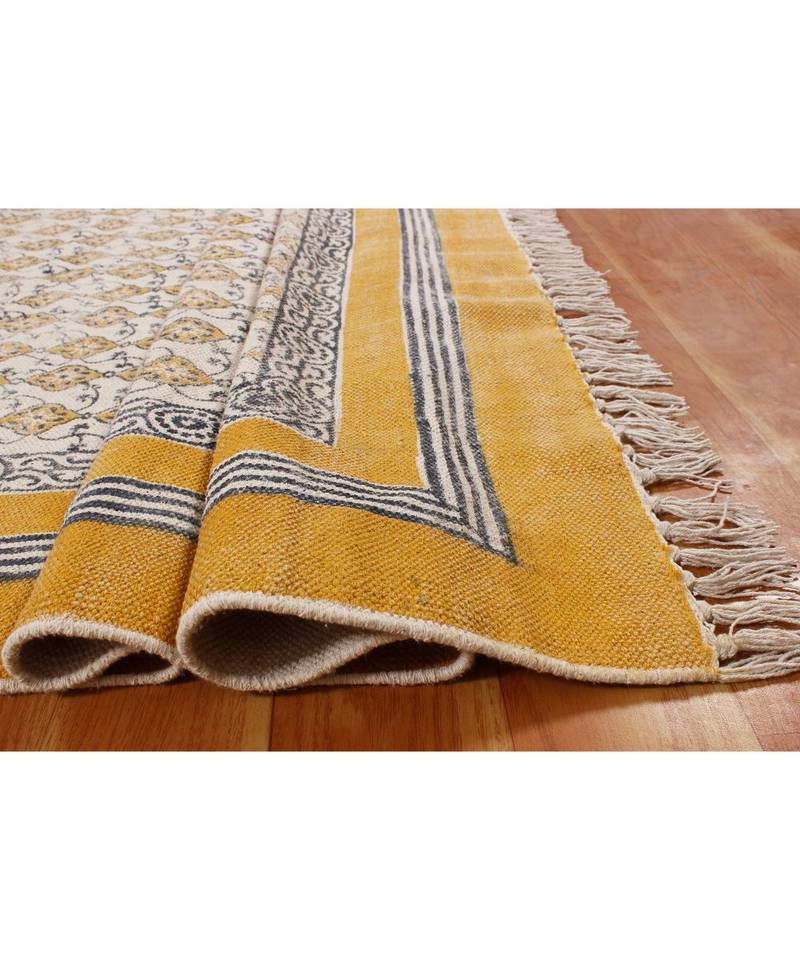 4x12RunnerFeet Indian  Block Printed Cotton  Bohomian s Area Rugs   Corridor Decor Carpet Throw Rug 