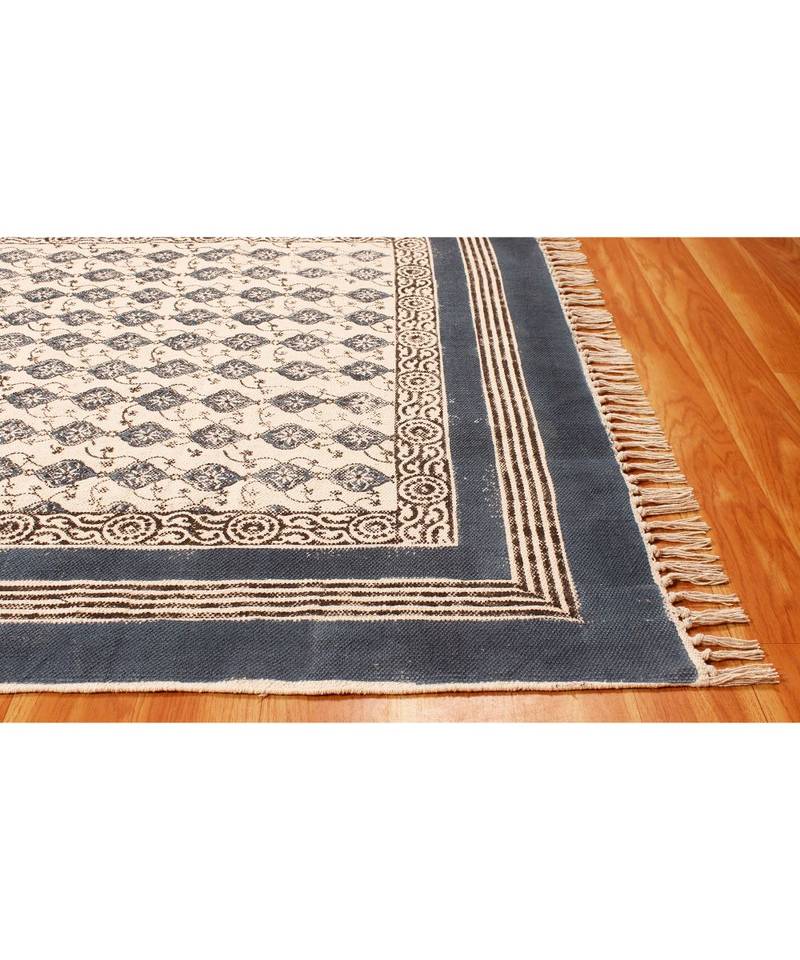 2.6 x4RunnerFeet  Cotton  Hand Block Printed Carpet Boho s Area Rugs  Stair Art Decor Throw Rug  