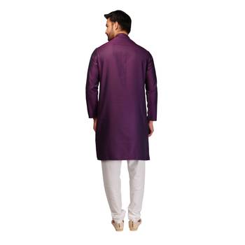Maroon brasso brocade kurta-pajama 2