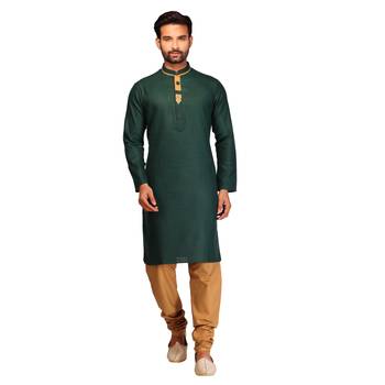 Green  brasso brocade kurta-pajama 1