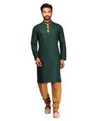 Green  brasso brocade kurta-pajama