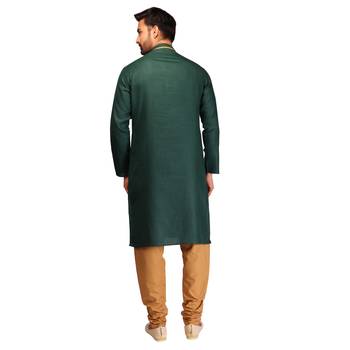 Green  brasso brocade kurta-pajama 2