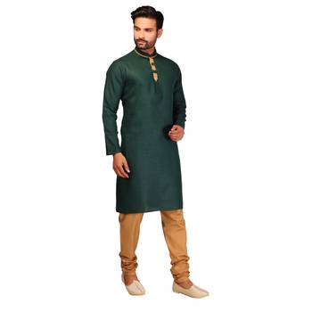 Green  brasso brocade kurta-pajama 3