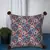 Chintz Grey & Multi Color Polycotton Floral Digital Printed Cushion Cover with Pom Poms (16x16 inch)