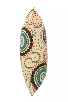 Nomad Light Yellow & Multi Color Cotton Canvas Mandala Printed Floor Cushion Cover (20x20 inch)