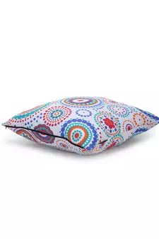 Nomad Grey & Multi Color Cotton Canvas Mandala Printed Floor Cushion Cover (20x20 inch)