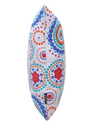 Nomad Grey & Multi Color Cotton Canvas Mandala Printed Floor Cushion Cover (20x20 inch) 5