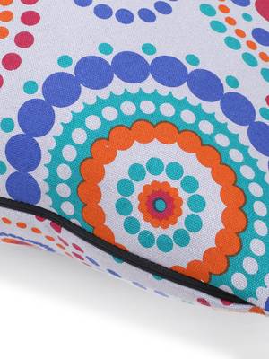 Nomad Grey & Multi Color Cotton Canvas Mandala Printed Floor Cushion Cover (20x20 inch) 6