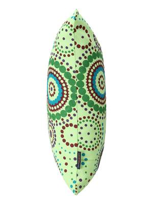 Nomad Fluorescent Green & Multi Color Cotton Canvas Mandala Printed Floor Cushion Cover (20x20 inch) 5