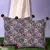 Chintz Grey & Multi Color Polycotton Floral Digital Printed Cushion Covers with Pom Poms (16x16 inch)