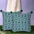 Chintz Green & Navy Color Polycotton Botanical Digital Printed Cushion Covers with Pom Poms (16x16 inch)