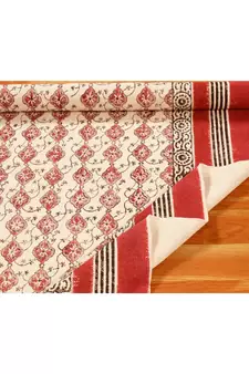 6x6FeetSquare Hand Block Printed Area Rugs  Cotton Rug Flatwoven Bohomian  