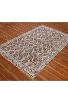2.6 x4-Runner-Feet Indian Hand Block Printed Cotton   Area Rugs  Garden Yoga Mat  Boho 