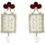 Designer American Diamond Ruby Red Pearl Rhodium Long Earring