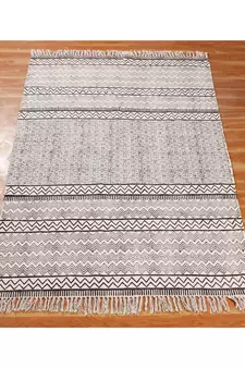 8x10-Feet Indian Hand Block Printed Cotton Dhurrie  Flatwoven  Kitchen Art Decor Carpet Boho  Area Rugs
