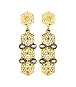 Italian Kundan 14K Gold Plated Dangling Earring For Women