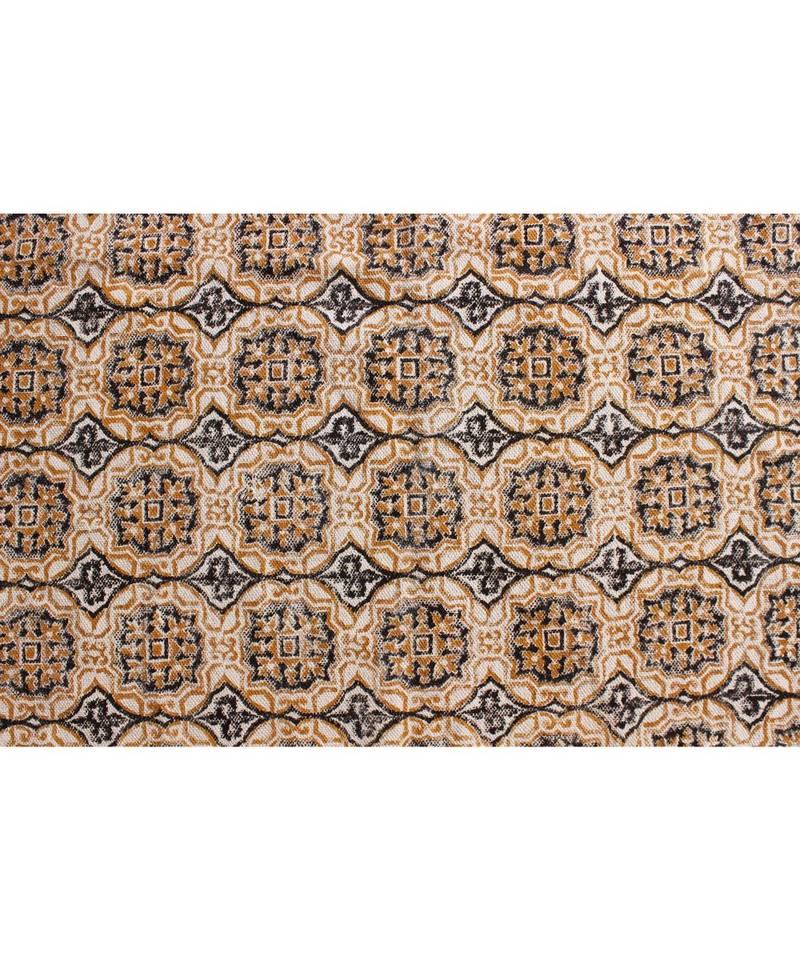 4x8-Feet Hand Block Printed Area Rugs  Cotton Dhurrie Flatwoven Boho Kilim Indoor Patio Decorative Carpet