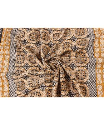 9x9-Feet-Square Hand Block Printed Area Rugs  Cotton Dhurrie Flatwoven Boho   Patio Decorative Carpet 5